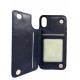 Premium Back Wallet Leather Case - Premium δερμάτινη Θήκη πορτοφόλι για Apple iPhone X/XS Μπλε