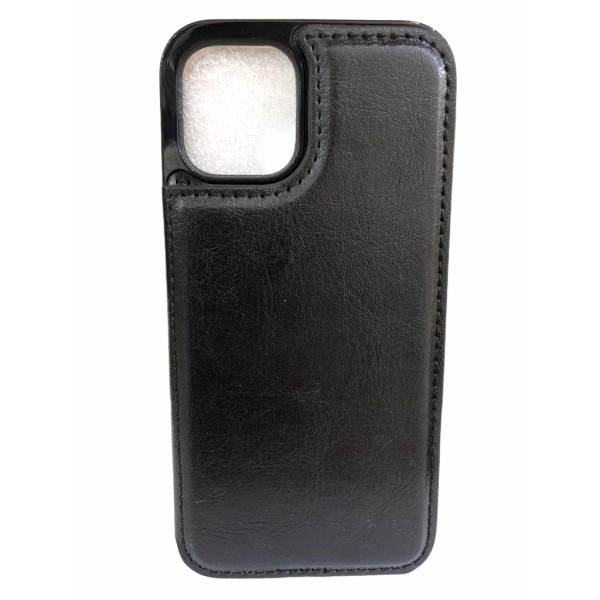 Premium Back Wallet Leather Case - Premium δερμάτινη Θήκη πορτοφόλι για Apple iPhone 12 MINI Μαύρη