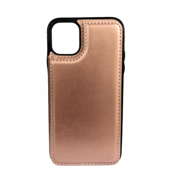 Premium Back Wallet Leather Case - Premium δερμάτινη Θήκη πορτοφόλι για Apple iPhone 11 Ροζ
