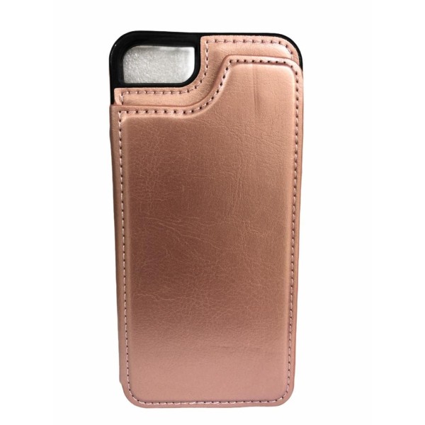 Premium Back Wallet Leather Case - Premium δερμάτινη Θήκη πορτοφόλι για Apple iPhone 8 Ροζ