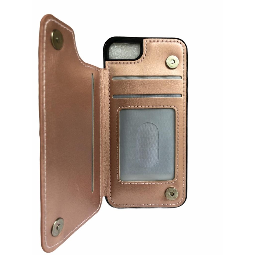 Premium Back Wallet Leather Case - Premium δερμάτινη Θήκη πορτοφόλι για Apple iPhone 6/6s Ροζ Premium Back Wallet Leather Case - Premium δερμάτινη Θήκη πορτοφόλι για Apple iPhone 6/6s Ροζ