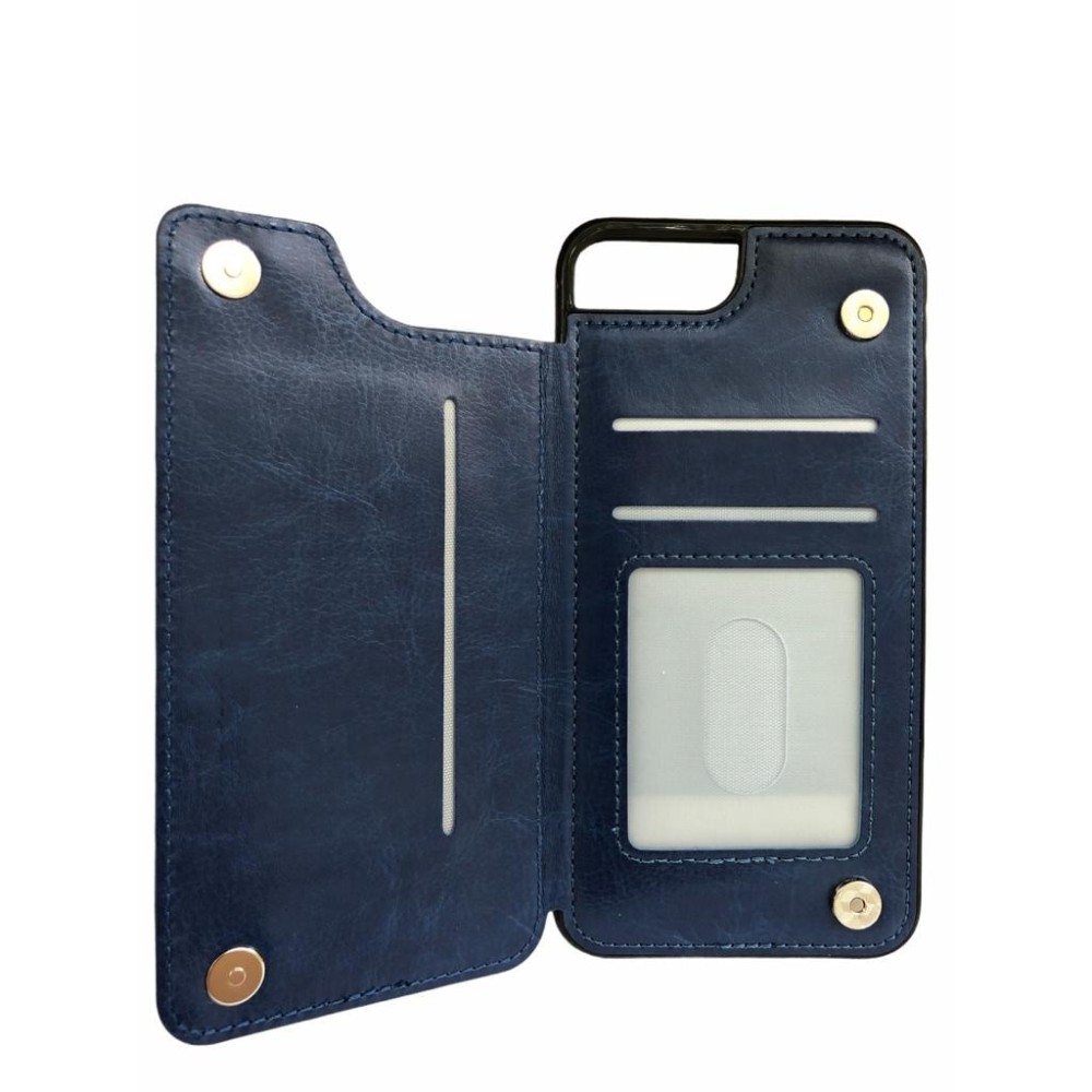 Premium Back Wallet Leather Case - Premium δερμάτινη Θήκη πορτοφόλι για Apple iPhone 7/8 PLUS Μπλε Premium Back Wallet Leather Case - Premium δερμάτινη Θήκη πορτοφόλι για Apple iPhone 7/8 PLUS Μπλε