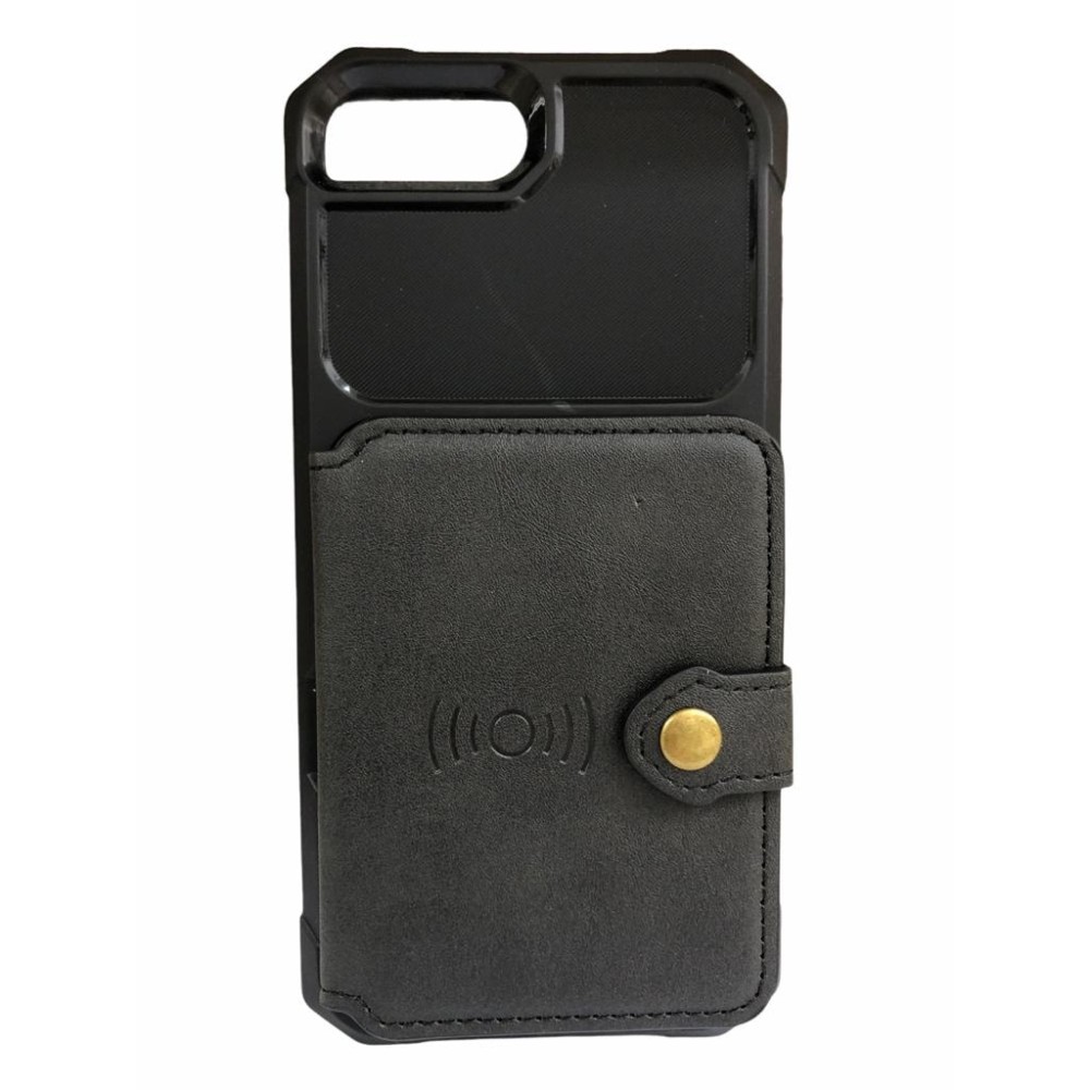Premium Back Wallet Case - Premium Θήκη πορτοφόλι με RFID για Apple iPhone 7/8 PLUS Μαύρη