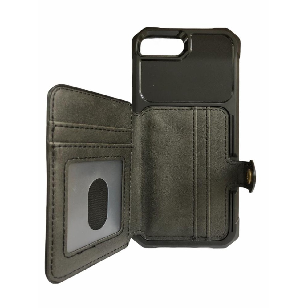 Premium Back Wallet Case - Premium Θήκη πορτοφόλι με RFID για Apple iPhone 7/8 PLUS Μαύρη