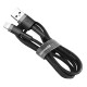 Baseus Cafule Braided USB to Lightning Cable Μαύρο 2m (CALKLF-CG1)