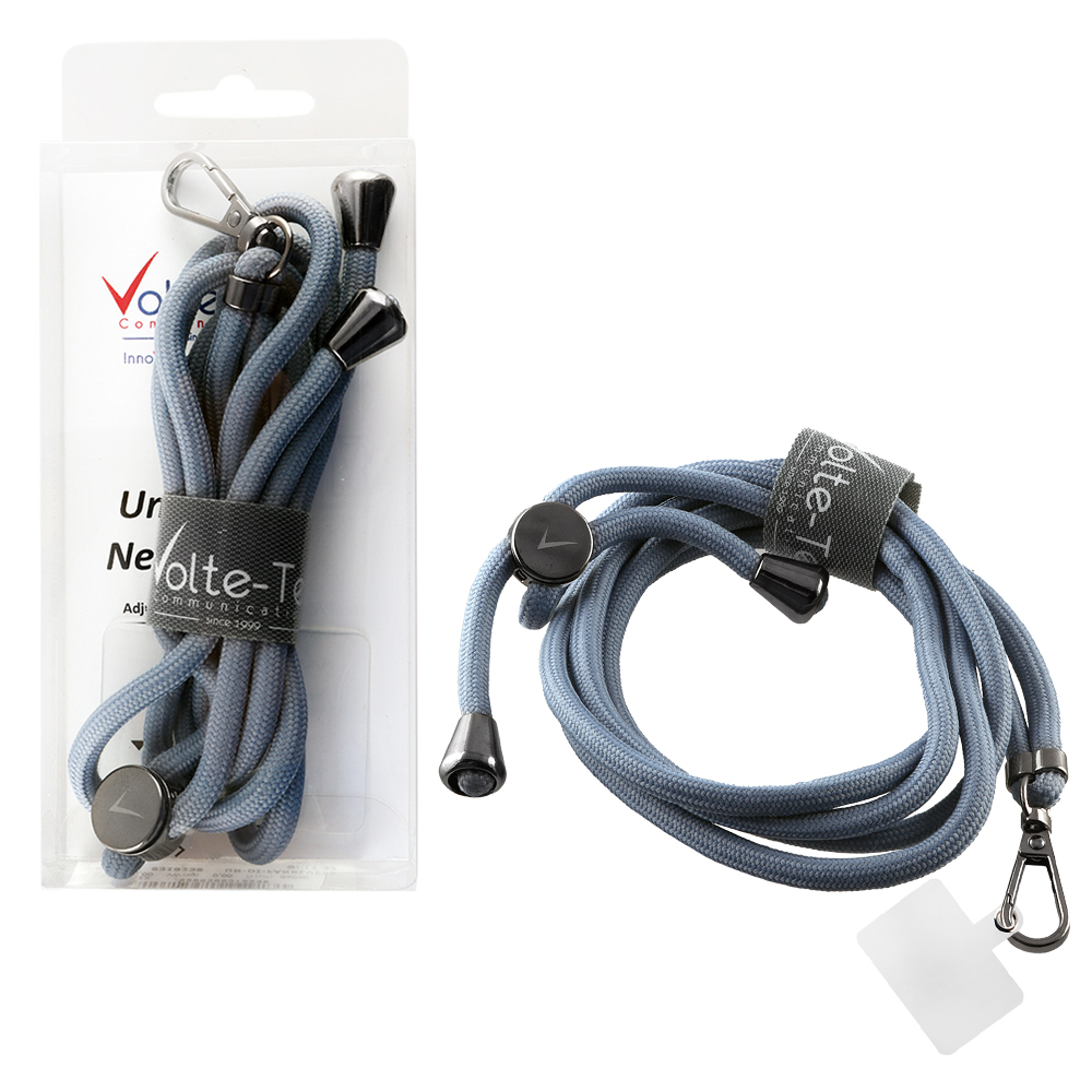 VOLTE-TEL NECK STRAP - ΛΟΥΡΑΚΙ ΛΑΙΜΟΥ ΓΙΑ ΘΗΚΕΣ ΓΚΡΙ ΑΝΟΙΧΤΟ VT14