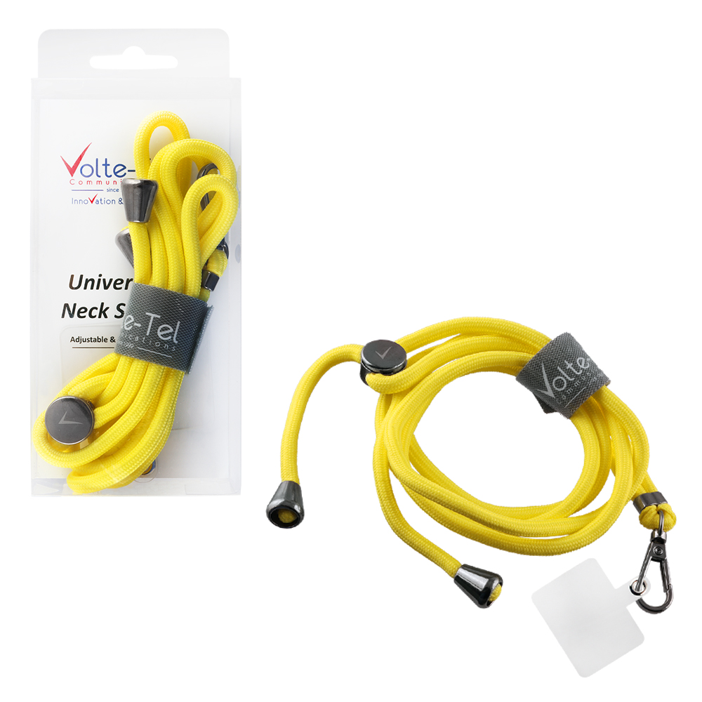 VOLTE-TEL NECK STRAP - ΛΟΥΡΑΚΙ ΛΑΙΜΟΥ ΓΙΑ ΘΗΚΕΣ ΚΙΤΡΙΝΟ VT38