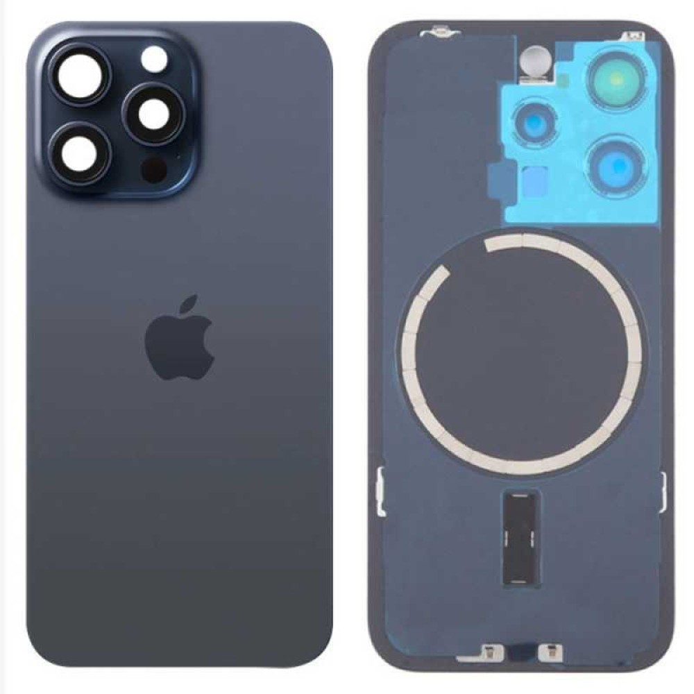 ΚΑΠΑΚΙ ΜΠΑΤΑΡΙΑΣ APPLE IPHONE 15 PRO BLUE TITANIUM (HIGH QUALITY)