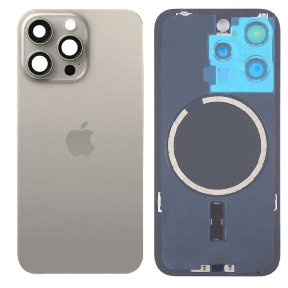 ΚΑΠΑΚΙ ΜΠΑΤΑΡΙΑΣ APPLE IPHONE 15 PRO MAX NATURAL TITANIUM (HIGH QUALITY)