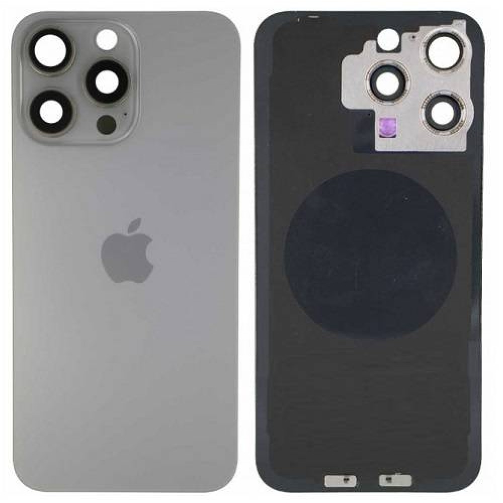 ΚΑΠΑΚΙ ΜΠΑΤΑΡΙΑΣ APPLE IPHONE 15 PRO NATURAL TITANIUM (HIGH QUALITY)