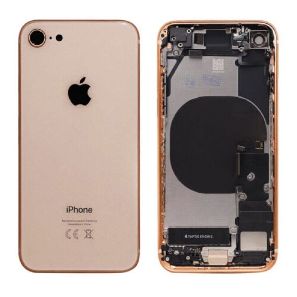 APPLE IPHONE 8 ΚΑΠΑΚΙ ΜΠΑΤΑΡΙΑΣ ΜΕ ΠΛΑΙΣΙΟ SWAP ORIGINAL ΡΟΖ-ΧΡΥΣΟ (BACK COVER FULL HOUSING SWAP ORIGINAL ROZE GOLD) GRADE A