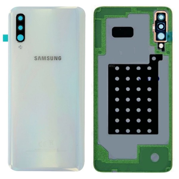 SAMSUNG GALAXY A30S (SM-A307F) ΓΝΗΣΙΟ ΚΑΠΑΚΙ ΜΠΑΤΑΡΙΑΣ ΜΕ ΦΑΚΟ GH82-20805D ΛΕΥΚΟ (ORIGINAL BATTERY COVER WITH LENS PRISM CRUSH WHITE)
