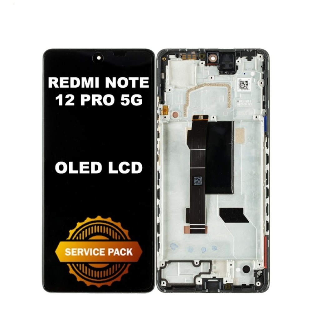 XIAOMI REDMI NOTE 12 PRO 5G (22101316C, 22101316I) ΓΝΗΣΙΑ ΟΘΟΝΗ ΑΝΤΙΚΑΤΑΣΤΑΣΗΣ OLED LCD + TOUCH SCREEN + FRAME MIDNIGHT BLACK (ORIGINAL OLED SCREEN LCD + TOUCH SCREEN + FRAME MIDNIGHT BLACK)