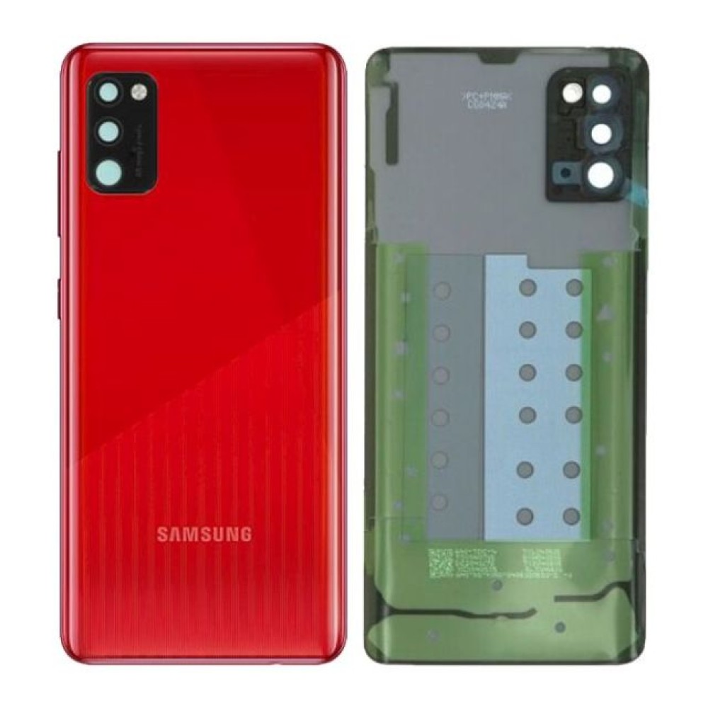 SAMSUNG GALAXY A41 ΚΑΠΑΚΙ ΜΠΑΤΑΡΙΑΣ (BATTERY COVER) ΜΕ ΤΖΑΜΑΚΙ ΚΑΜΕΡΑΣ (LENS) ΚΟΚΚΙΝΟ