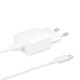 TRAVEL SAMSUNG EP-T1510XWEGEU TYPE C 5V 2A 15W FAST CHARGE+USB DATA TYPE C TO TYPE C WHITE PACKING OR