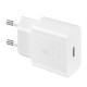 TRAVEL SAMSUNG EP-T1510XWEGEU TYPE C 5V 2A 15W FAST CHARGE+USB DATA TYPE C TO TYPE C WHITE PACKING OR