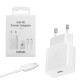 TRAVEL SAMSUNG EP-T1510XWEGEU TYPE C 5V 2A 15W FAST CHARGE+USB DATA TYPE C TO TYPE C WHITE PACKING OR