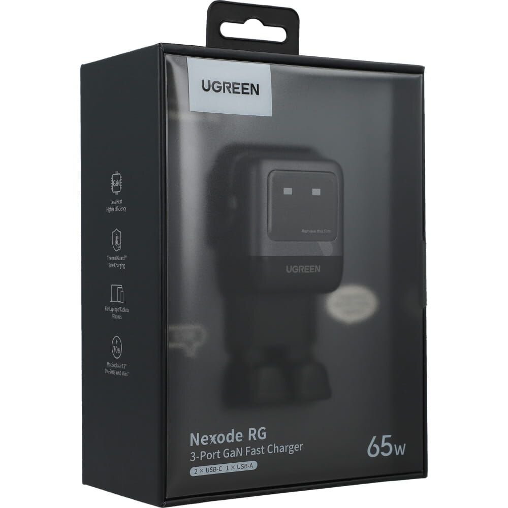 UGREEN GaN φορτιστής (CD361) 65W PDx2+QC4.0 Γκρι 25685B