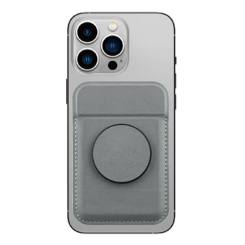 Rixus RXCH20L Card Holder With MagSafe Light Gray