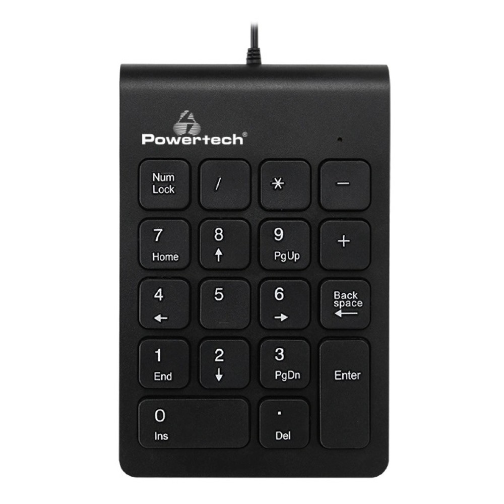 POWERTECH ενσύρματο αριθμητικό πληκτρολόγιο PT-938, USB, μαύρο POWERTECH ενσύρματο αριθμητικό πληκτρολόγιο PT-938, USB, μαύρο
