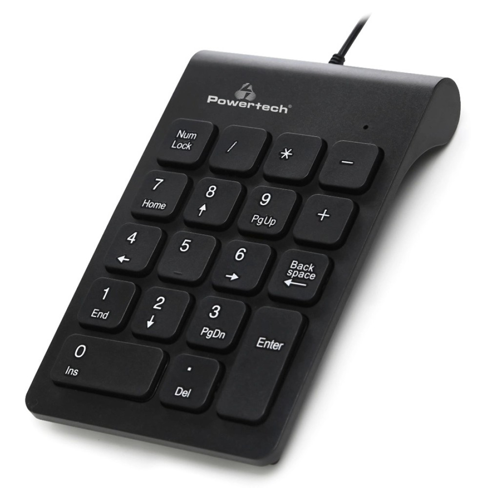 POWERTECH ενσύρματο αριθμητικό πληκτρολόγιο PT-938, USB, μαύρο POWERTECH ενσύρματο αριθμητικό πληκτρολόγιο PT-938, USB, μαύρο