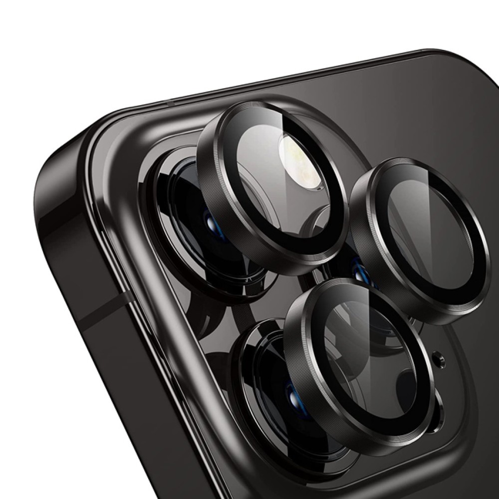 ΠΡΟΣΤΑΤΕΥΤΙΚΟ ΤΖΑΜΑΚΙ ΚΑΜΕΡΑΣ ALLOY METAL LENS TOTAL BLACK ΓΙΑ IPHONE 15 PRO / PRO MAX
