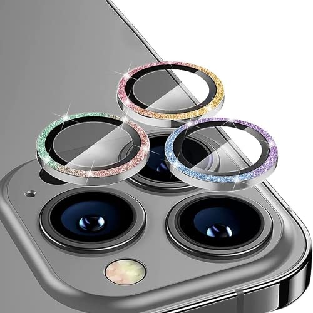 ΠΡΟΣΤΑΤΕΥΤΙΚΟ ΤΖΑΜΑΚΙ ΚΑΜΕΡΑΣ GLITTER DIAMOND METAL LENS RAINBOW ΓΙΑ IPHONE 14 PRO / PRO MAX
