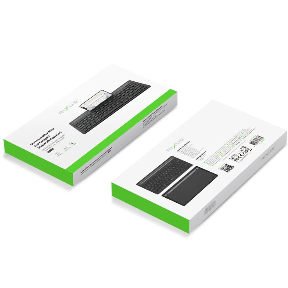 Rixus RXWK01 Universal Ultra Slim And Compact Bluetooth Keyboard