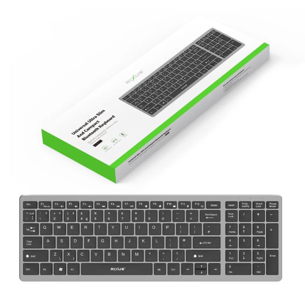 Rixus RXWK02 Universal Ultra-Thin Bluetooth Keyboard