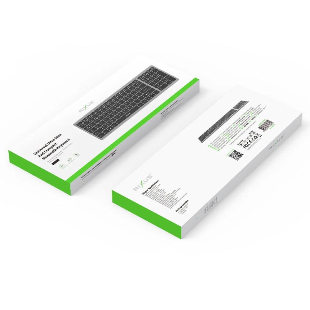 Rixus RXWK02 Universal Ultra-Thin Bluetooth Keyboard