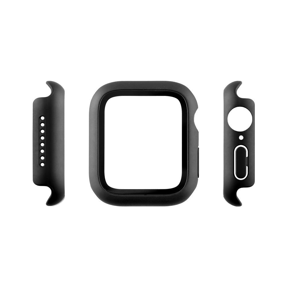 VOLTE-TEL TEMPERED GLASS APPLE WATCH 40mm 1.57" 9H 0.30mm PC EDGE COVER WITH KEY 3D FULL GLUE FULL COVER BLACK